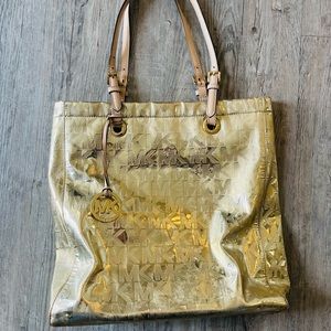 Gold Michael Kors Tote